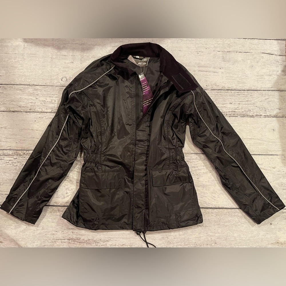 Joe Rocket RS-2 Rainsuit Jacket black women’s Medium NWT
